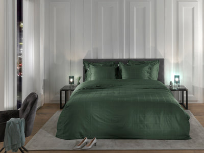 Heckett & Lane Dekbedovertrek Diamante Calla-Green