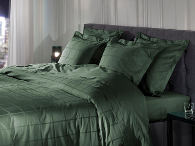 Heckett & Lane Dekbedovertrek Diamante Calla-Green
