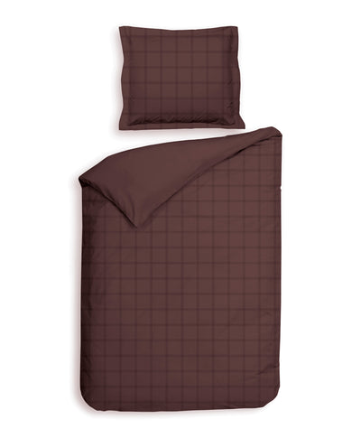 Heckett & Lane Dekbedovertrek Diamante Marsala-Brown