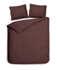 Heckett & Lane Dekbedovertrek Diamante Marsala-Brown