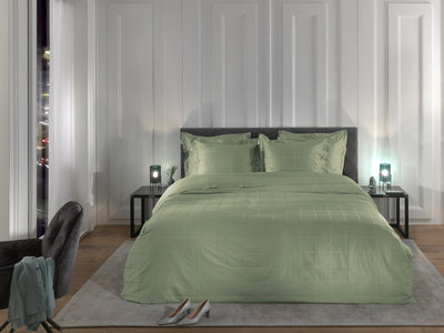 Heckett & Lane Dekbedovertrek Diamante Laurel-Green