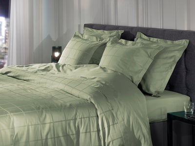 Heckett & Lane Dekbedovertrek Diamante Laurel-Green
