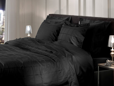 Heckett & Lane Dekbedovertrek Diamante Moonless-Black
