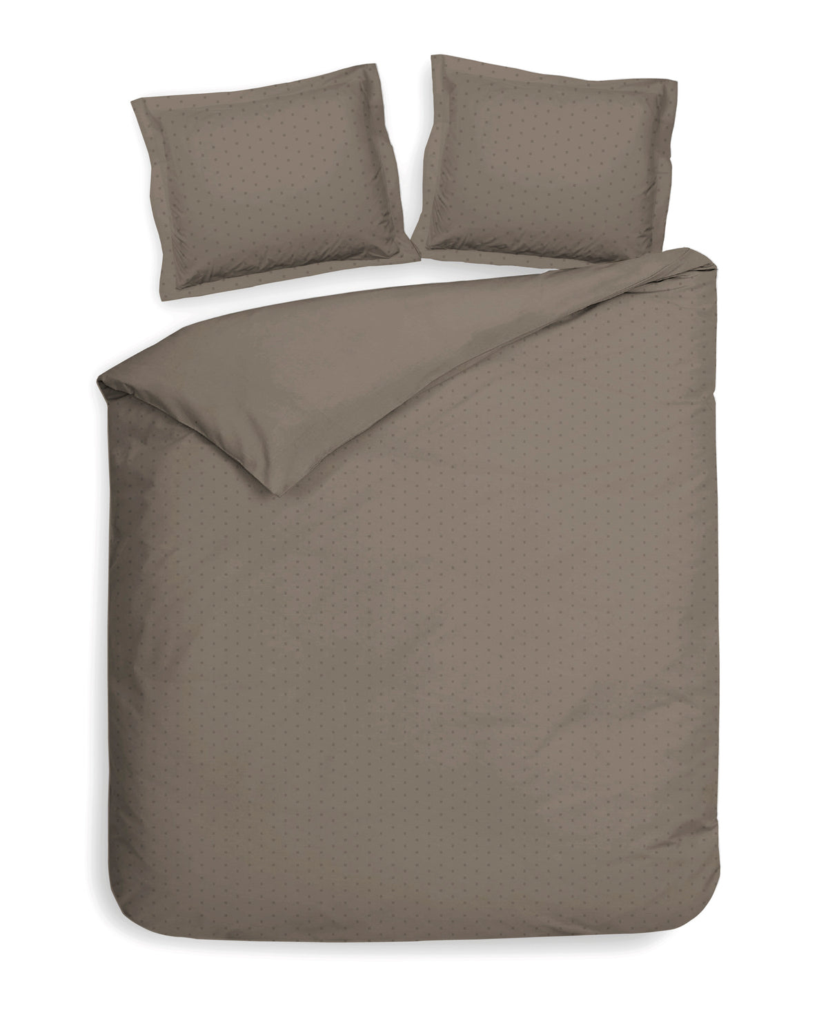 Heckett & Lane Dekbedovertrek Punto Taupe-Grey