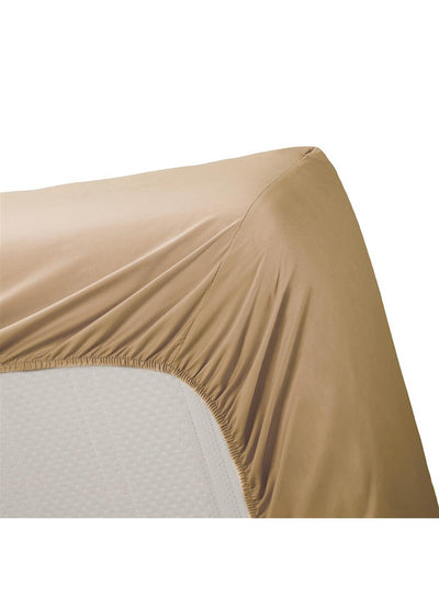 Ambiante Hoeslaken Cotton Uni Khaki