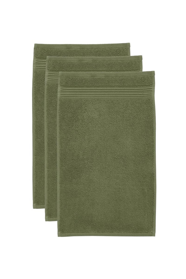 BeddingHouse Gastendoekje Sheer set Olive Green