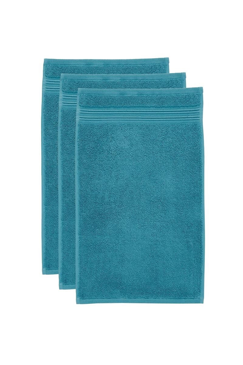 BeddingHouse Gastendoekje Sheer set Petrol