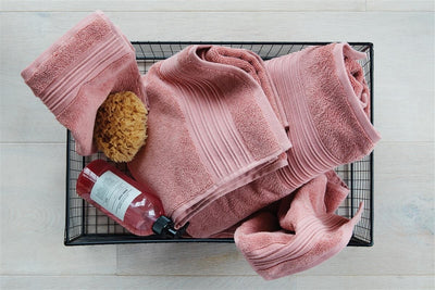 BeddingHouse Gastendoekje Sheer set Stone Red