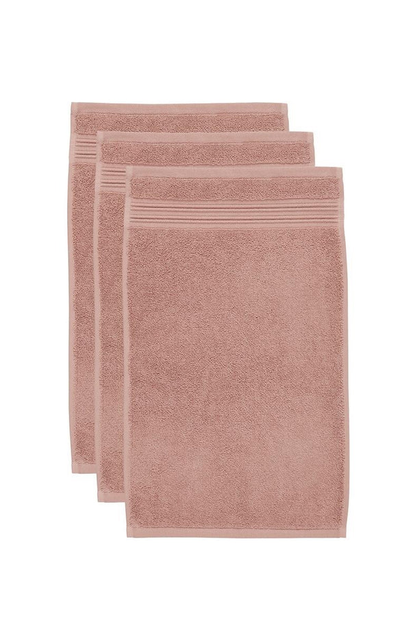 BeddingHouse Gastendoekje Sheer set Stone Red