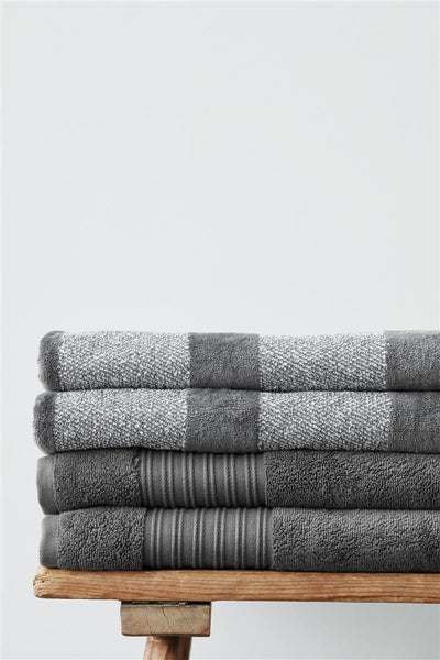 BeddingHouse Handdoek Sheer set Anthracite