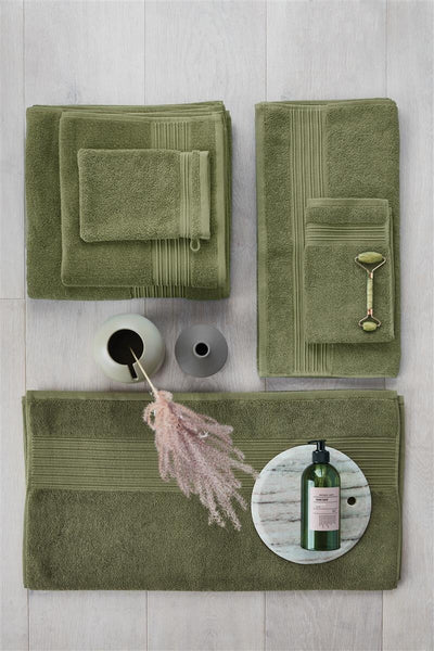BeddingHouse Handdoek Sheer set Olive Green