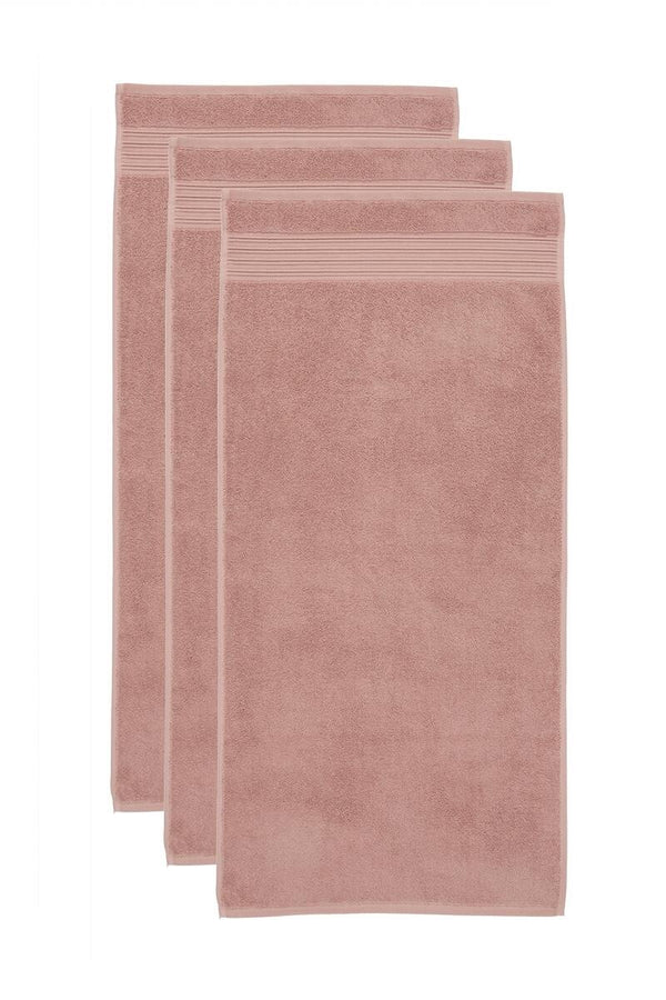 BeddingHouse Handdoek Sheer set Stone Red