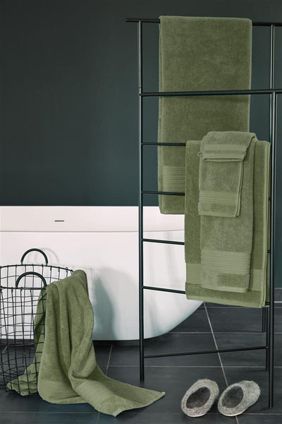 BeddingHouse Douchehanddoek Sheer set Olive Green