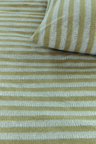 Ariadne at Home Dekbedovertrek Knit Stripes Naturel 140x200/220 cm