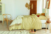 Ariadne at Home Dekbedovertrek Knit Stripes Yellow 140x200/220 cm