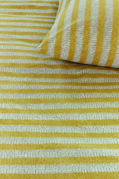 Ariadne at Home Dekbedovertrek Knit Stripes Yellow 140x200/220 cm