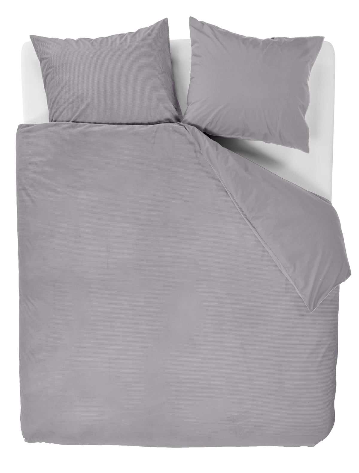 At Home Dekbedovertrek by BeddingHouse Cosy Corduroy Lichtgrijs Light Grey