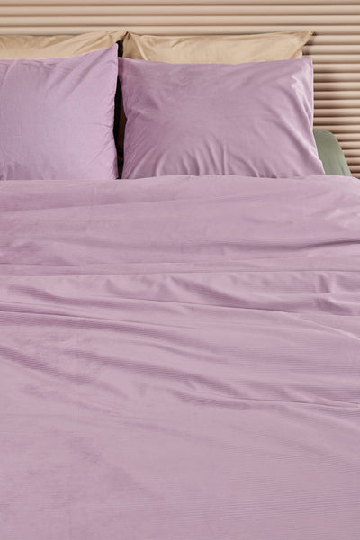 At Home Dekbedovertrek by BeddingHouse Cosy Corduroy Lilac