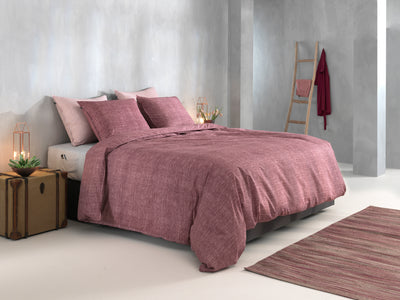 Zohome Dekbedovertrek Lino Wine-Red