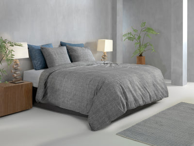 Zohome Dekbedovertrek Lino Dark-Grey