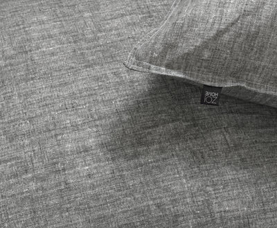 Zohome Dekbedovertrek Lino Dark-Grey