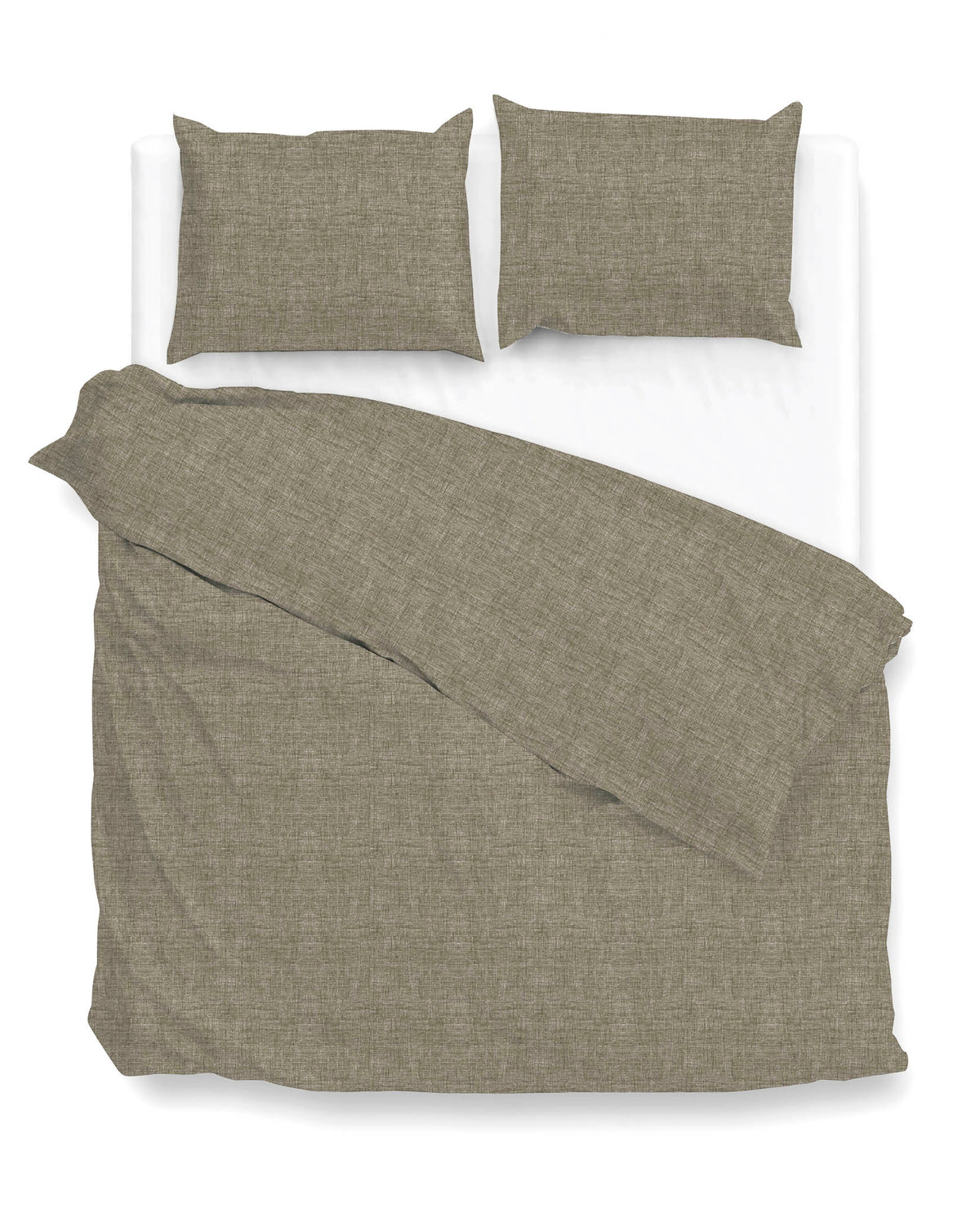 Zohome Dekbedovertrek Lino Palm-Taupe