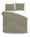 Zo!Home Dekbedovertrek Lino Palm-Taupe