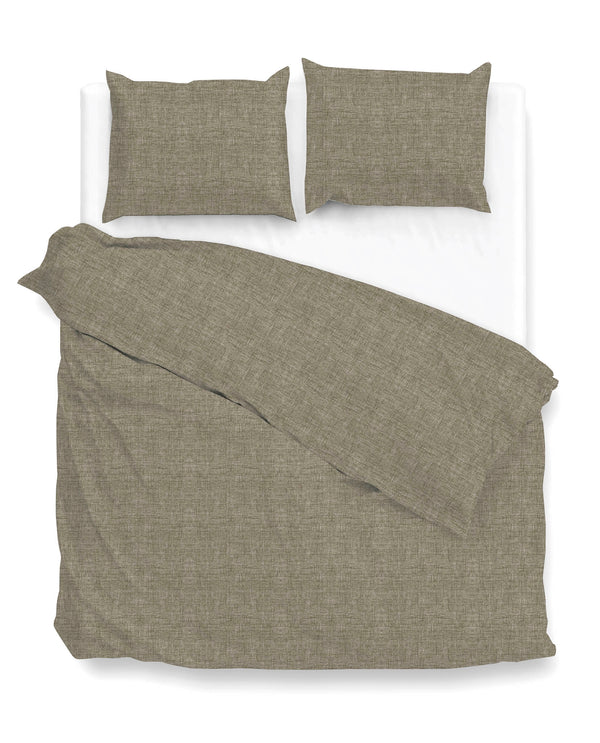 Zohome Dekbedovertrek Lino Palm-Taupe