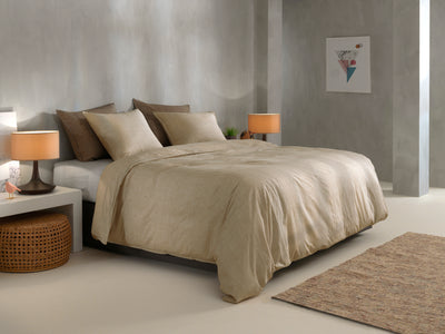 Zohome Dekbedovertrek Lino Tan-Brown