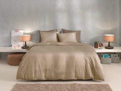 Zohome Dekbedovertrek Lino Tan-Brown