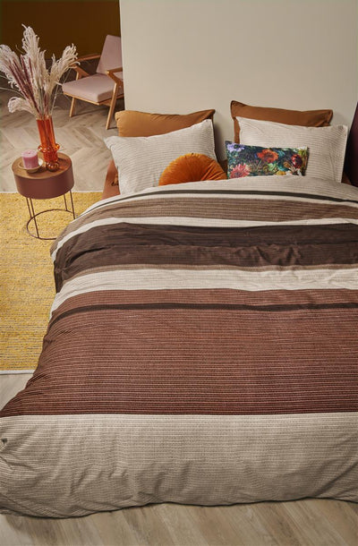 BeddingHouse Dekbedovertrek Raya Terra Stone Red