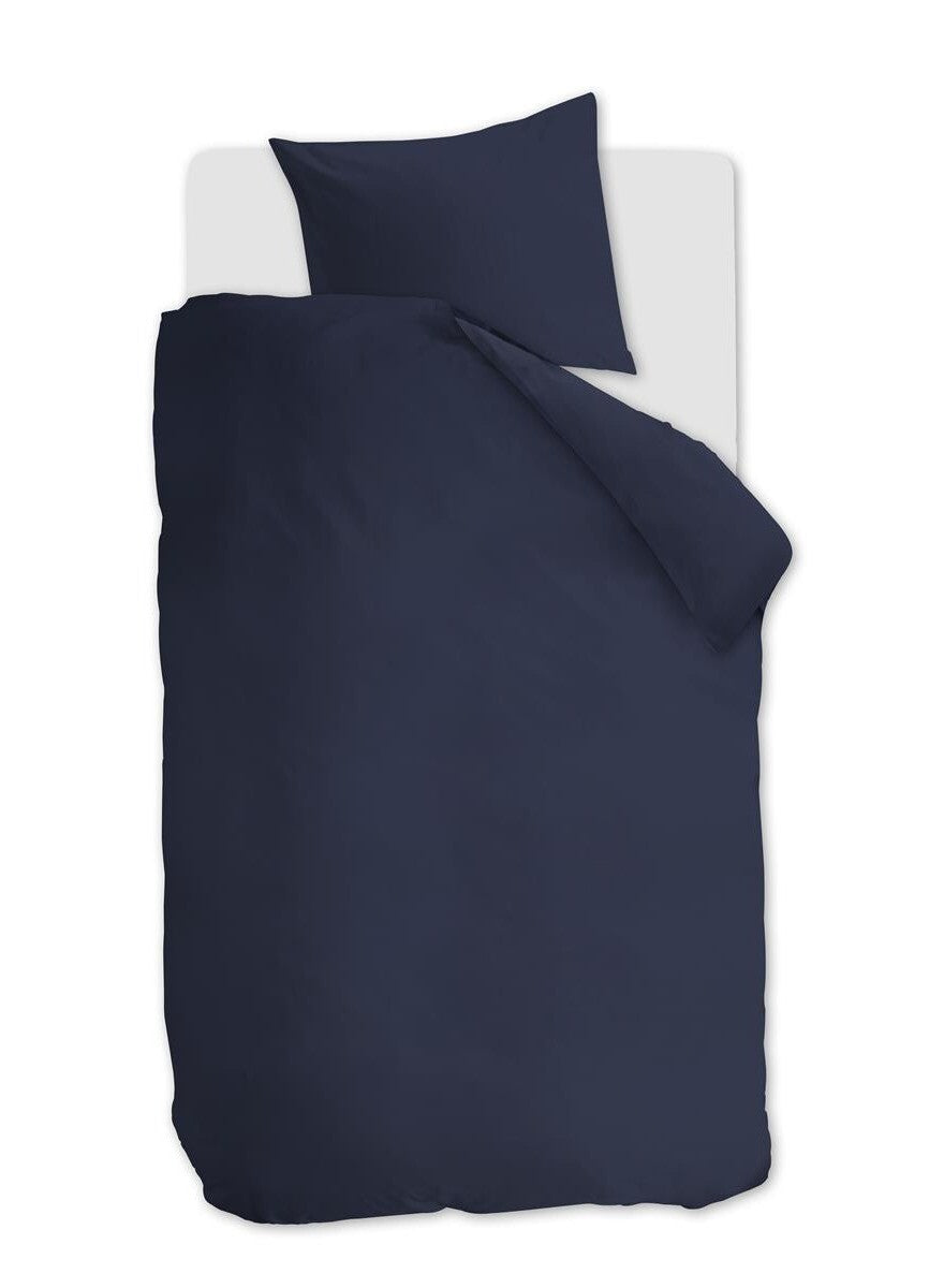 Beddinghouse Care Dekbedovertrek Organic Basic Navy Navy Blue