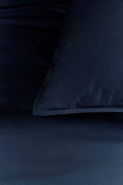 Beddinghouse Care Dekbedovertrek Organic Basic Navy Navy Blue