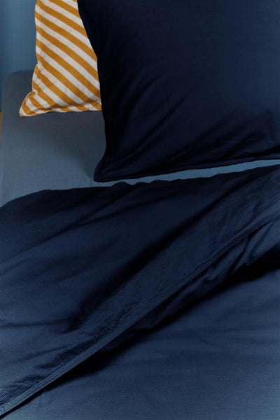 Beddinghouse Care Dekbedovertrek Organic Basic Navy Navy Blue