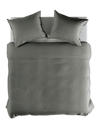 Yellow Dekbedovertrek Percale Steel-Grey