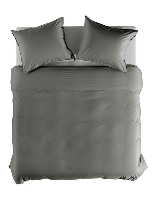 Yellow Dekbedovertrek Percale Steel-Grey
