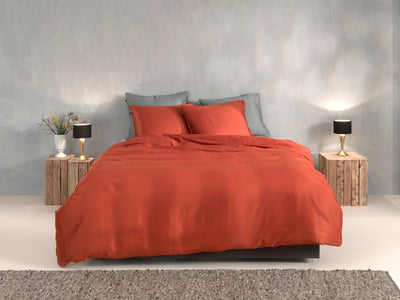 Zohome Dekbedovertrek Satinado Copper-Orange