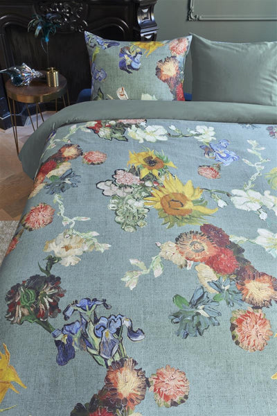 Van Gogh Museum Dekbedovertrek Partout des Fleurs Green