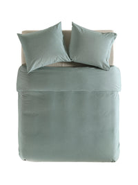 Yellow Dekbedovertrek Chambray Jade-Green