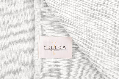 Yellow Plaid ICA Bright-White 140x200 cm