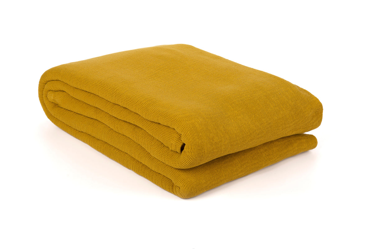 Yellow Plaid ICA Honey-Gold 140x200 cm