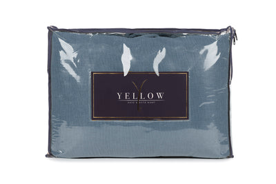 Yellow Plaid ICA Pacific-Blue 140x200 cm