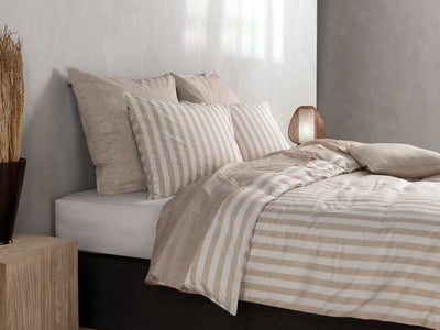 Zohome Dekbedovertrek Banda di Lino Sandy-Beige