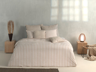 Zohome Dekbedovertrek Banda di Lino Sandy-Beige