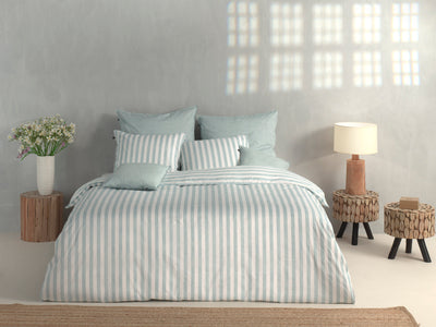 Zohome Dekbedovertrek Banda di Lino Mint-Green