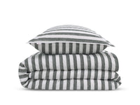 Zohome Dekbedovertrek Banda di Lino Dark-Grey