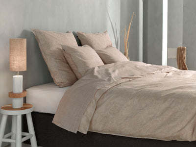 Zohome Dekbedovertrek Paisley di Lino Sandy-Beige