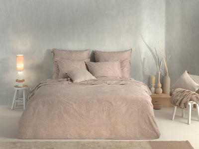 Zohome Dekbedovertrek Paisley di Lino Sandy-Beige