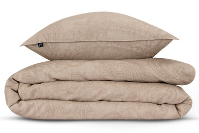 Zohome Dekbedovertrek Paisley di Lino Sandy-Beige