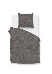 Zohome Dekbedovertrek Paisley di Lino Dark-Grey